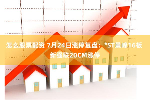 怎么股票配资 7月24日涨停复盘：*ST景峰16板 新强联20CM涨停