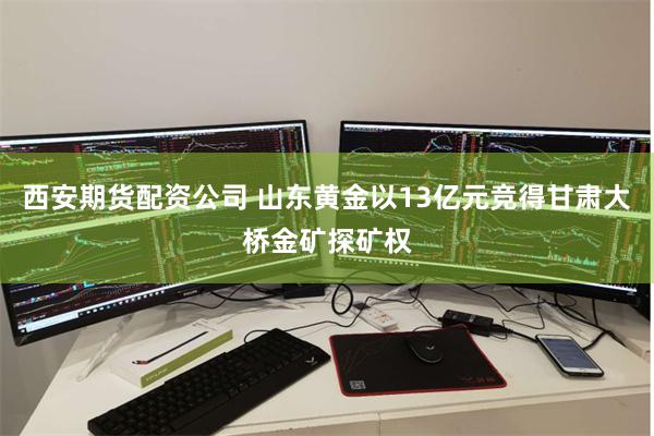 西安期货配资公司 山东黄金以13亿元竞得甘肃大桥金矿探矿权
